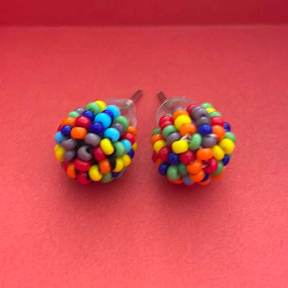 Hand Beaded Chaquira Earrings